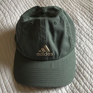 Adidas Olive Green Cap with Silver Logo